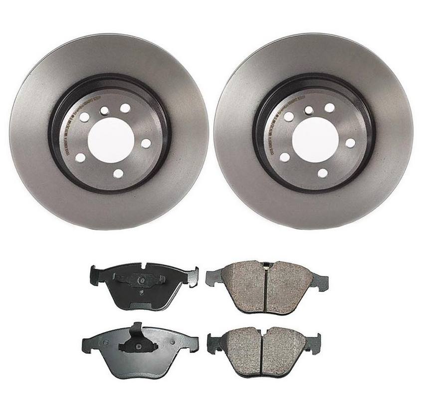 BMW Disc Brake Pad and Rotor Kit - Front (348mm) (Ceramic) (EURO) 34116864057 - Akebono Euro Ultra-Premium 4115170KIT